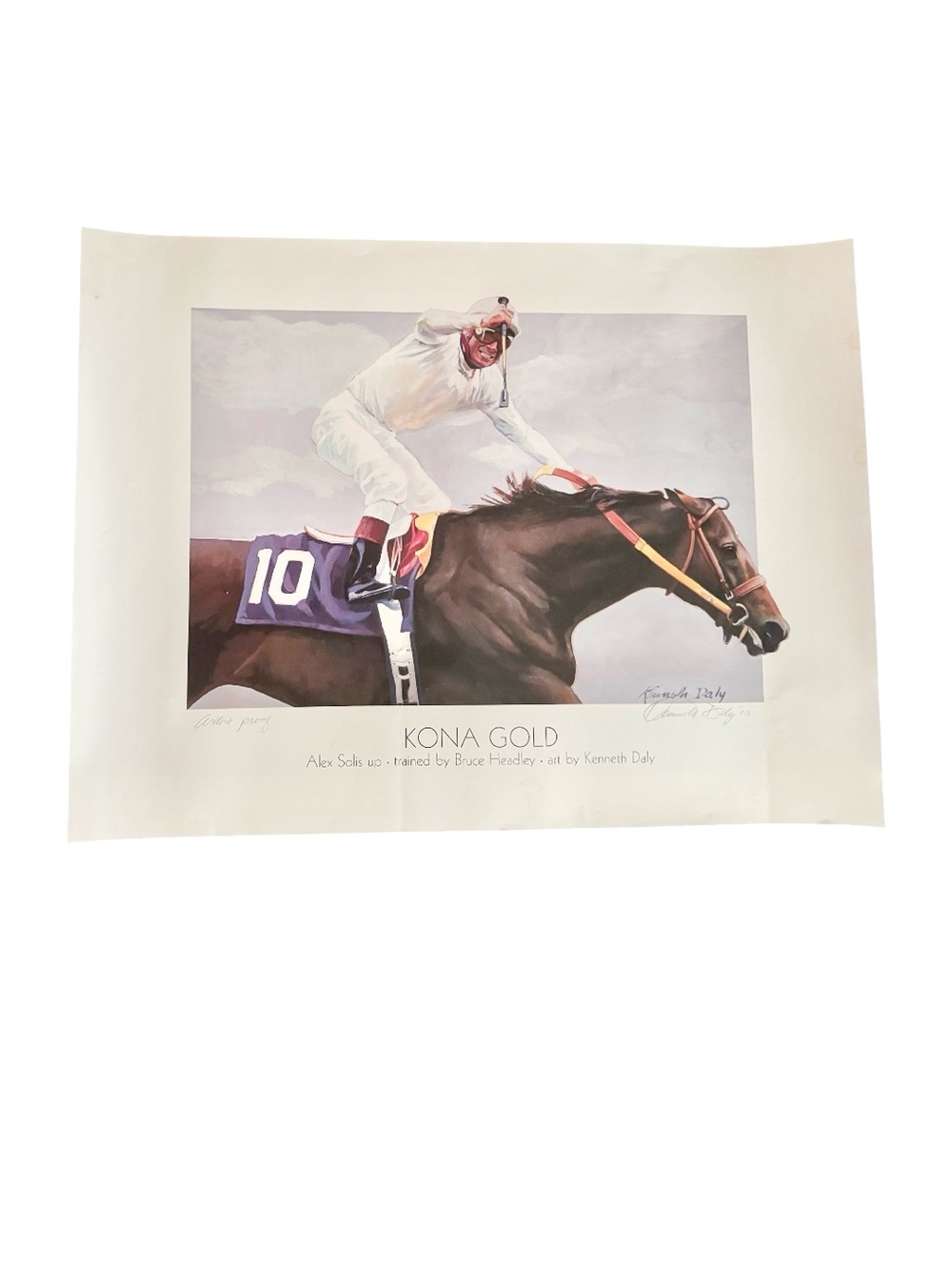 Kona Gold Racing Print, Kenneth Daly Signed Artist Proof